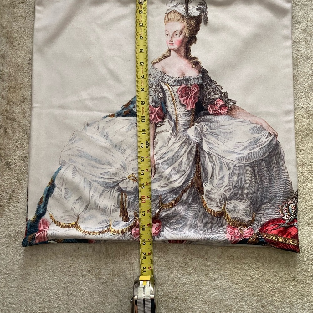 Elegant Historical Print Pillow Cover